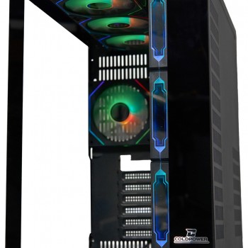 Cold Power Atx 7 * Argb Sessiz Fan Temper Cam Gaming Rgb Kontrolcüsü ve Uzaktan Kumanda Kasa