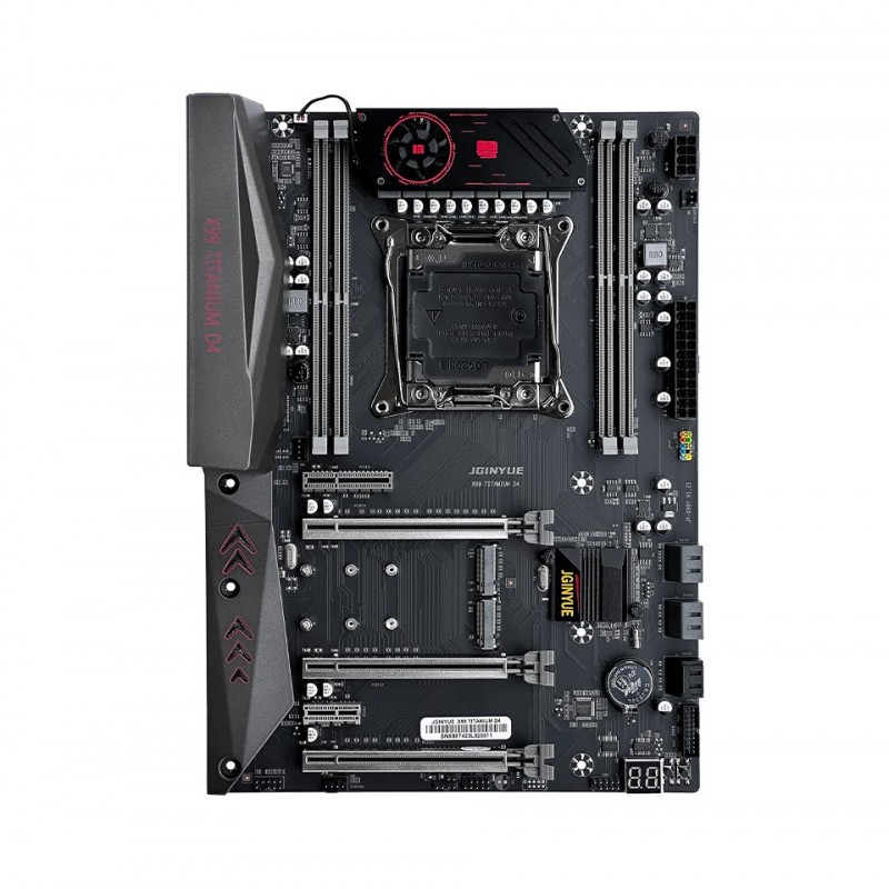 Jginyue X99 Titanium D4 Ddr4 2666 Mhz Ecc Sata 3.0 USB 3.0 Çift M.2 Nvme 2011-3 Soket Atx Anakart