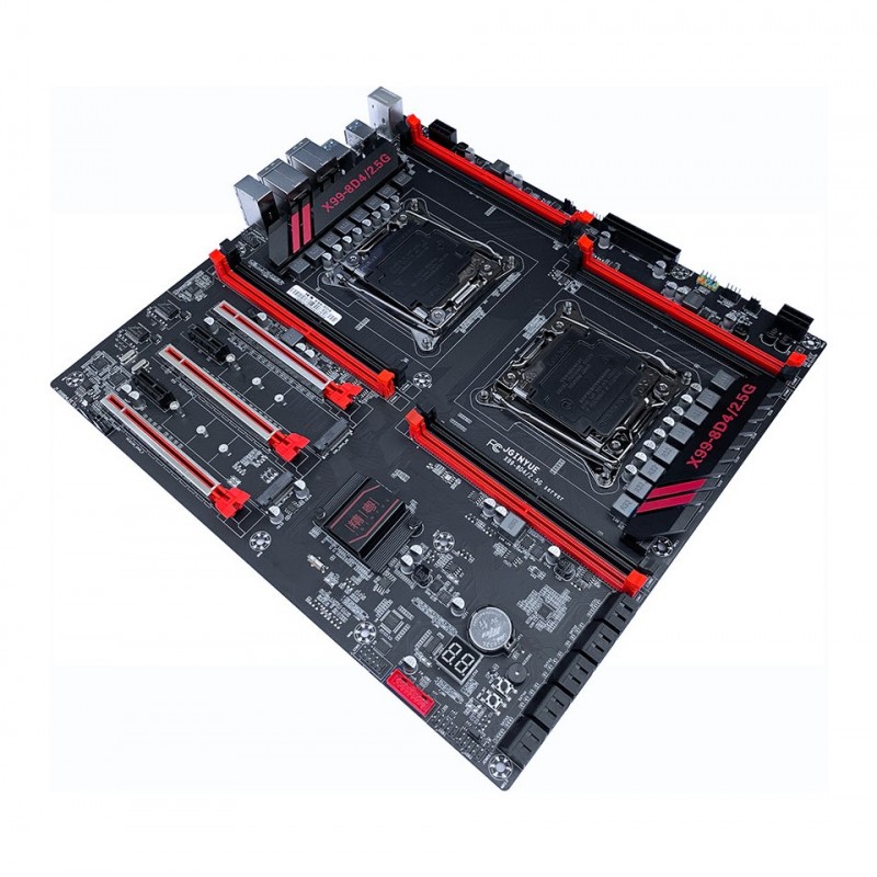 Jginyue 8d4 Intel X99 2666 Mhz Ddr4 Soket 2.5 Gbit Ethernet 2011-3 Çift Işlemci Destekli E-Atx Anakart
