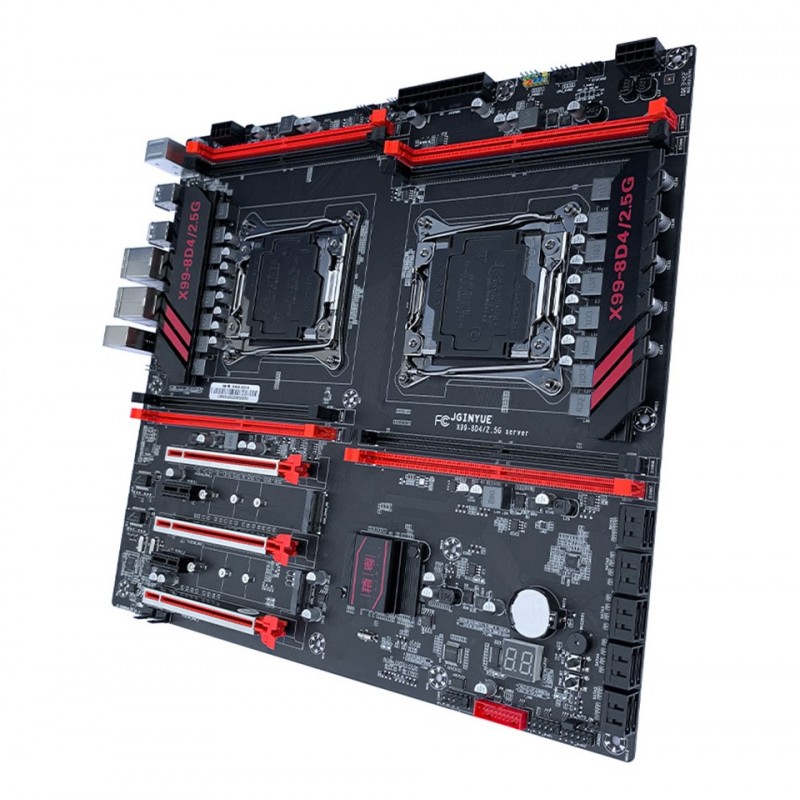 Jginyue 8d4 Intel X99 2666 Mhz Ddr4 Soket 2.5 Gbit Ethernet 2011-3 Çift Işlemci Destekli E-Atx Anakart