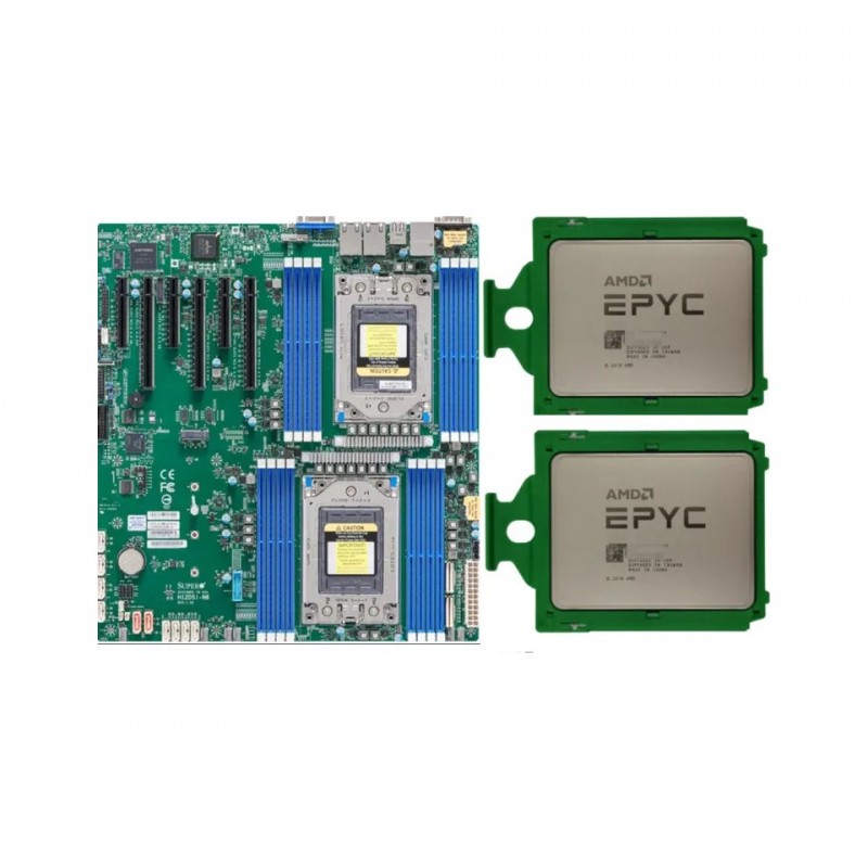 DB Toptier Çift Amd Epyc 7742 256 Çekirdek 256 GB 3200 Mhz Ecc Ram 2 Tb Nvme 1000W 80+Gold Psu