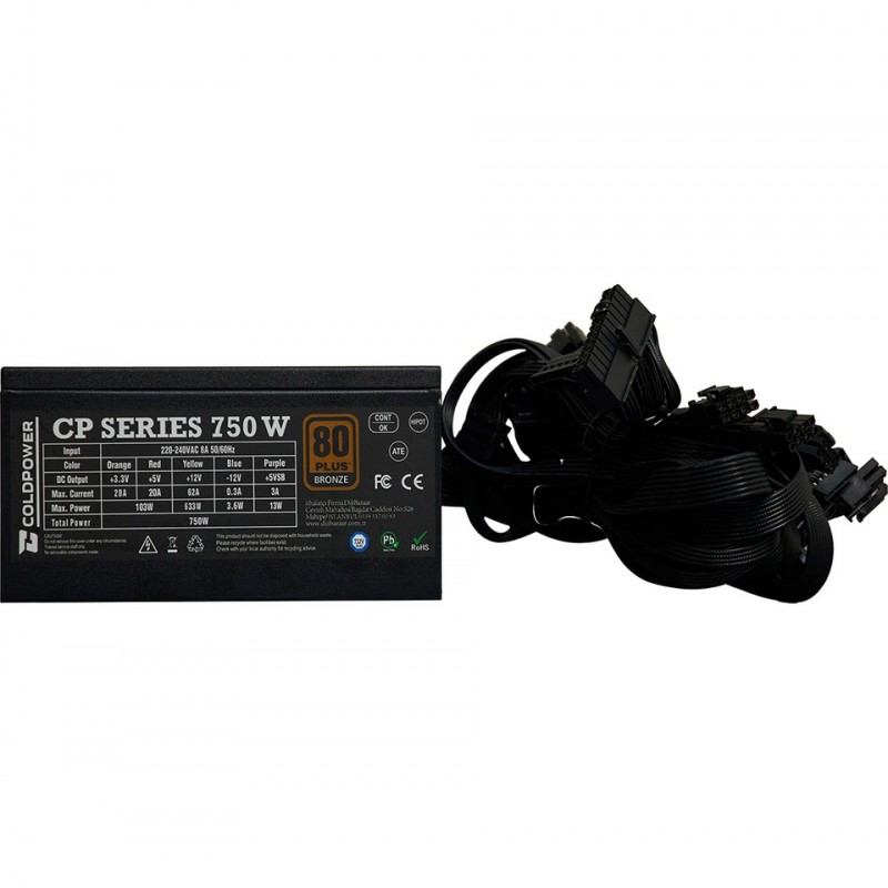 Cold Power Coldpower Seaview 7x Argb Sessiz Fan Temper Cam 750 Watt 80 Bronze Güç Kaynağı E-Atx Gaming Kasa