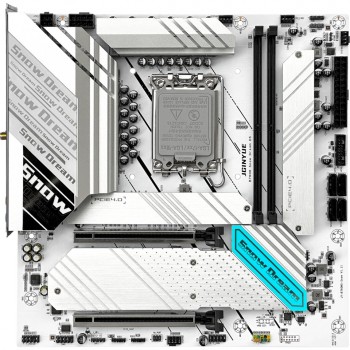 Jginyue B760M Snow Dream D5 Ddr5 Oc 8000 Mhz 4x Nvme HDMI Dp Type-C 1700 Soket