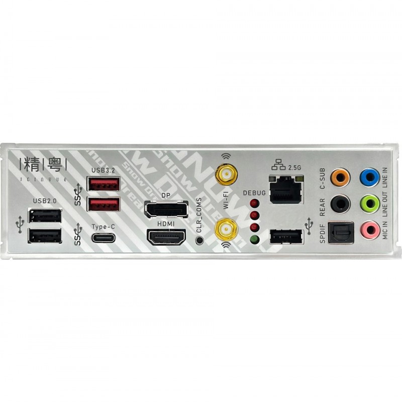 Jginyue B760M Snow Dream D5 Ddr5 Oc 8000 Mhz 4x Nvme HDMI Dp Type-C 1700 Soket