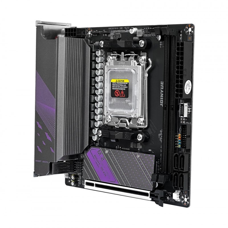 Jginyue B650I Night Devil Amd B650 Chıpset Ddr5 7000 Mhz (Oc) Am5 Itx Gamıng Anakart