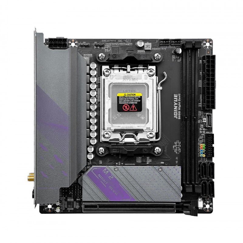 Jginyue B650I Night Devil Amd B650 Chıpset Ddr5 7000 Mhz (Oc) Am5 Itx Gamıng Anakart